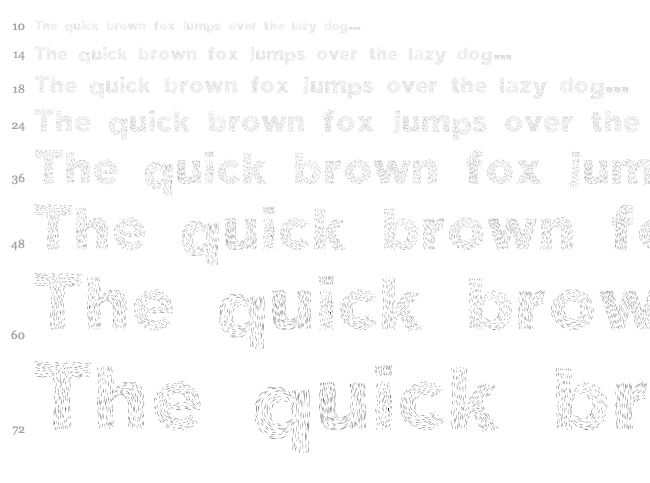 Elmars Hairy Typeface font waterfall